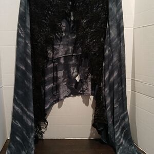 Ladies oneworld live and let live Shawl Wrap with Fringe Size Small